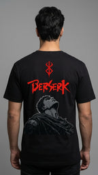 Crimson "Berserk" Graphic Black Tee