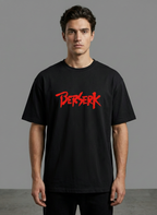 Crimson "Berserk" Graphic Black Tee